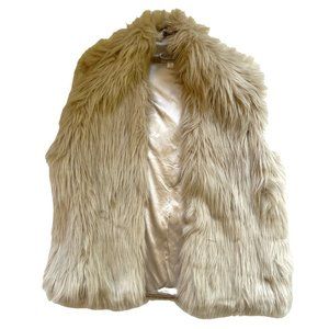 Garnet Hill Women's Faux Fur Vest Size L